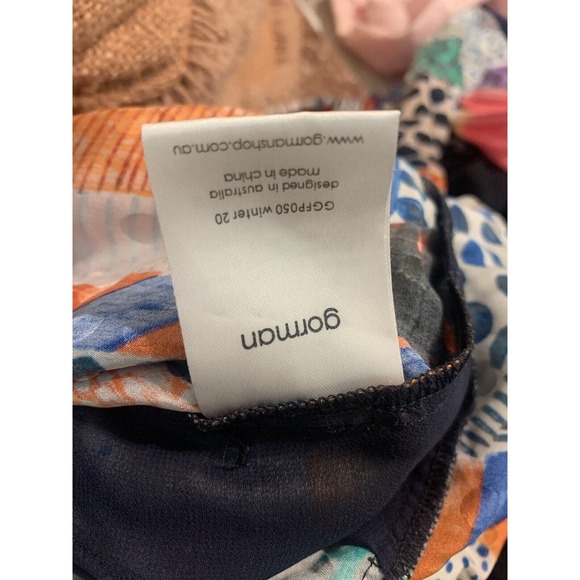 Gorman X Julia Flanagan Silk Blend Multi Printed Jumpsuit 14 Patchwork Crop Dot - Picture 8 of 11